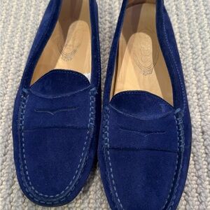 Tod’s Women’s Blue Suede Loafers
